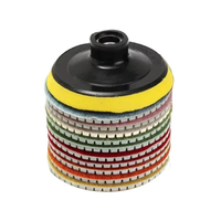 8pcs 5 inch 125mm Diamond Polishing Pads Kit Wet/Dry for Granite Stone Concrete Marble Polishing Use Grinding Discs Set