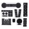 8PCS Car Matte Black Worn Button Repair Kit Stickers Decals For VW Volkswagen Touareg 2004 -2009
