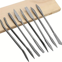 8PCS Double Ended Wood Carving File Kit Metal Riffler Wood Rasp Set Special Shaped Tools Perfect for Grinding Shaping an