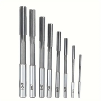 8PCS High-Speed Steel Chucking Reamer Set H7 Tolerance 3mm-10mm Diameters Straight Flute Milling Cutter for Lathe Machin