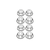 8PCS MJX 14210 1/14 RC Car Spare Parts M4 Nuts