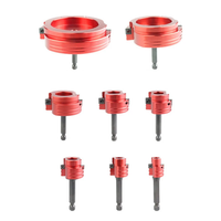 8Pcs PVC Water Line Reamer Set SCH 40 Compatible Tungsten Carbide Blades Aluminum Alloy Body Multi Size Drain Line Debur