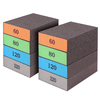 8pcs Sanding Sponges Assorted Grits 60 80 120 220 Washable Reusable Sandpaper Blocks for Woodworking Furniture Metal Dry