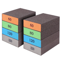 8pcs Sanding Sponges Assorted Grits 60 80 120 220 Washable Reusable Sandpaper Blocks for Woodworking Furniture Metal Dry
