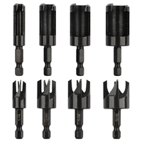 8pcs Wood Plug Cutter Drill Bit Set Cobalt Steel Plug Cutter Set Hex Shank Design 1/4 3/8 1/2 5/8 Inch Woodworking Tools