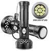9* LEDs Long-Range Strong Spotlight With COB Side Floodlight With 26650 Battery Digital Display Type-C USB Rechargeable
