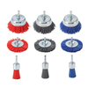9 PCS Filament Abrasive Nylon Wire Brush Wheel Set Rust Paint Remover 1/4 Inch Hex Drill Shank Metal Wood Plastic Cleane