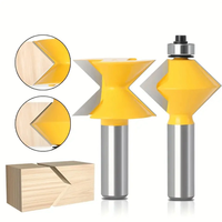 90 Degree Edge Banding Assembly Router Bit 45 Gauge Steel Tungsten Steel Carbide Material Woodworking Milling Cutter For
