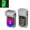 90° Rotatable Dual Light Source Mini LED Flashlight with UV Light COB Sidelight Fluorescent Shell Magnet Tail,  USB Recha