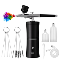 900mAh High-Pressure Spray Gun Sprayer Kit 0.3mm Mini Air Compressor Air Brush Kit Painting Airbrush Gun For Nail Art Ta