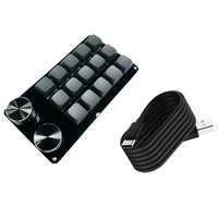 9/10/12/15 Keys Type-C Wired Mechanical Keypad with Dual Knobs Hot Swap Customized PC Gaming Keyboard for Office Compute