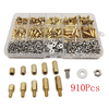 910Pcs M3 Copper Standoff Screws Nuts Washers Assortment Kit 6mm to 14mm Standoffs for PCB Mounting Hardware DIY Project