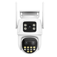 9MP Three Lens Two Screen 8X Zoom Wifi Surveillance Camera HD Night Vision Auto Tracking Motion Detection ICSEE APP Alar