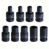 9PCS Chrome Molybdenum Alloy Steel Tap Set M6-M24 1/2" Square Interface Quick Change Adapter Precision Threading High St
