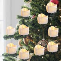 9Pcs LED Christmas Tree Decoration Candles Remote Control Candle Lights with Clips Flashing Christmas Home Decoration Ca