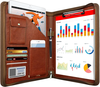 A4 File Folder Multifunctional Document Business Stationery Leather Conference Contract Folders Zippered Organizer Card