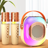 A5 Mini bluetooth Speaker Portable Speaker with Dual Microphone Bass Diaphragm RGB Light Voice Change AUX TF Card U Disk