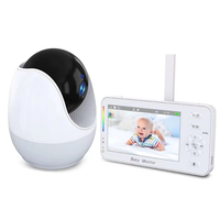 ABM206 HD Baby Monitor with Smartphone App Dual-Mode Night Light Safety Features 4.3 Inch Screen Video Monitoring WIFI P