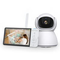 ABM700 5 inch IPS Screen Wireless Video Baby Monitor with Nanny PTZ Camera 5000mAh Battery Two-way Audio Lullaby Feeding