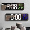 AGSIVO Digital Wall Clock Alarm Clock Large LED Display with Automatic Brightness / Indoor Temperature / Humidity Monito