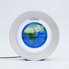 AGSIVO Floating Globe Lamp Magnetic Levitation 4-Inch LED Light ABS Body Brushed Silver Finish Levitating Home Decoratio