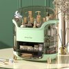 AGSIVO Large Cosmetic Storage Box Makeup Skincare Jewelry Lipstick Organizer Waterproof Dustproof Clear Design for Easy