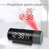 AGSIVO LED Digital Projection Alarm Clock with Projection on Ceiling Wall / Snooze / Temperature Display / External USB