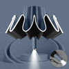 AGSIVO LED Light Travel Automatic Folding Reverse Umbrella 10 Ribs Reinforced Windproof UPF 50+ UV Protection Auto Open