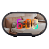 AGSIVO RGB LED Digital Alarm Clock with Snooze / Mirror Surface / Dual USB Charger Ports / Adjustable Brightness For Bed