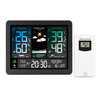 AGSIVO Weather Station Alarm Clock Wireless Indoor Outdoor Thermometer with Atomic Clock Forecast Station with Calendar