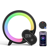 AGSIVO Wireless bluetooth Speaker RGB LED Night Light Atmosphere Lamp Alarm Clock with App Remote Control / Calendar / T