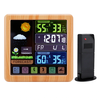 AGSIVO Wireless Touch Screen Digital Weather Station Alarm Clock Indoor Outdoor Thermometer Humidity Display With Atomic
