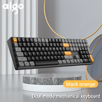 Aigo A108 Gaming Mechanical Keyboard 110 Key Hot Swap 2.4G Wireless Type-c Wired Yellow Switch Rechargeable Gamer Keyboa