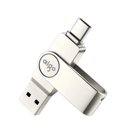 Aigo U356 128GB Type-C&USB3.1 Flash Drive High Speed Transmission Mobile U Disk for PC Computer Laptop