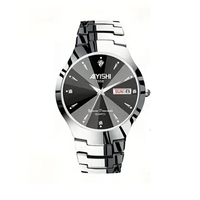 AIYISHI Men Business Watch Waterproof Automatic Quartz Watches Luminous Double Date Wristwatch