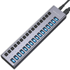 AKASIS HS-716MG 16-in-1 USB3.0 Hub High Speed 5Gbps Splitter Aluminum Alloy Docking Station with Integrated Independent