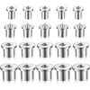 Alloy Steel Dowel and Tenon Center Transfer Plugs 20 Pieces 1/4 Inch Silver Durable Easy to Use for Precise Woodworking