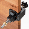 Aluminum Alloy 35mm Hinge Jig with Clamp Forsnter Drill Bit Drilling Guide Hole Punch Locator Kit Woodworking Cabinet Do