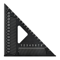 Aluminum Alloy 7 Inch Right Angle Ruler Metric Imperial Scale 90 Degree Angle Carpenter Square Woodworking Tool Accurate