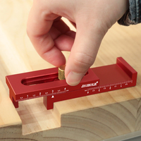 Aluminum Alloy Depth Gauge 5-40mm Gaps Gauge Woodworking Saw Gap Measuring Tool for Cutting Slotting Precision Metal Con