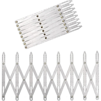 Aluminum Alloy Expanding Sewing Gauge Adjustable 24 Inch Button Guide Measurement Tool for Pleats Crafts Snaps Shirring