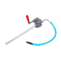 Aluminum Alloy Hand Crank Oil Extractor Pump Lightweight Portable Adjustable Tube Length Automotive Fluid Transfer Tool