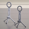 Aluminum Alloy Magnetic Phone Stand Lightweight Foldable Design Adjustable Multi-Purpose Device Holder Travel Clip Table