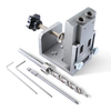 Aluminum Alloy Pocket Hole Jig Kit with 9mm Step Drill Bit Wood Doweling jig Drilling Hole Guide Locator Tools for Carpe