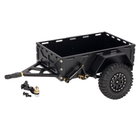 Aluminum RC Rock Crawler Trailer CNC Machined Utility Simulation Parts with Ball Head Hitch Compatible for 1/18 TRX4M SC
