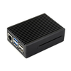 Aluminum Stripe Grooved Case For Raspberry Pi 5 Built-In Cooling Fan and Heatsink Pillars