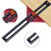 Aluminum T Square Ruler 180 Degree Rotating Marking Gauge Precision Woodworking Measuring Tool with Easy Read Layout Lin