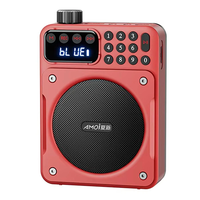 Amoi X03 Mini Digital FM Radio Wireless bluetooth Speaker with Knob Dual Magnetic Speakers 1200mAh Battery Support TF Ca