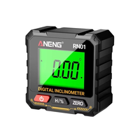 ANENG RN01 Digital Angle Gauge Magnetic Protractor Inclinometer 360 Degree Level Measurement Device LCD Display with Bac
