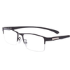 Anti-blue Light Ultra-light Mens Business Half Rimless Reading Glasses Metal Rectangular Presbyopia Glasses Classic Read